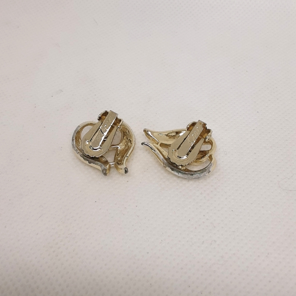 Vintage Coro Gold Tone Clip Back Earrings please read description Boho Fashion - Picture 4 of 7